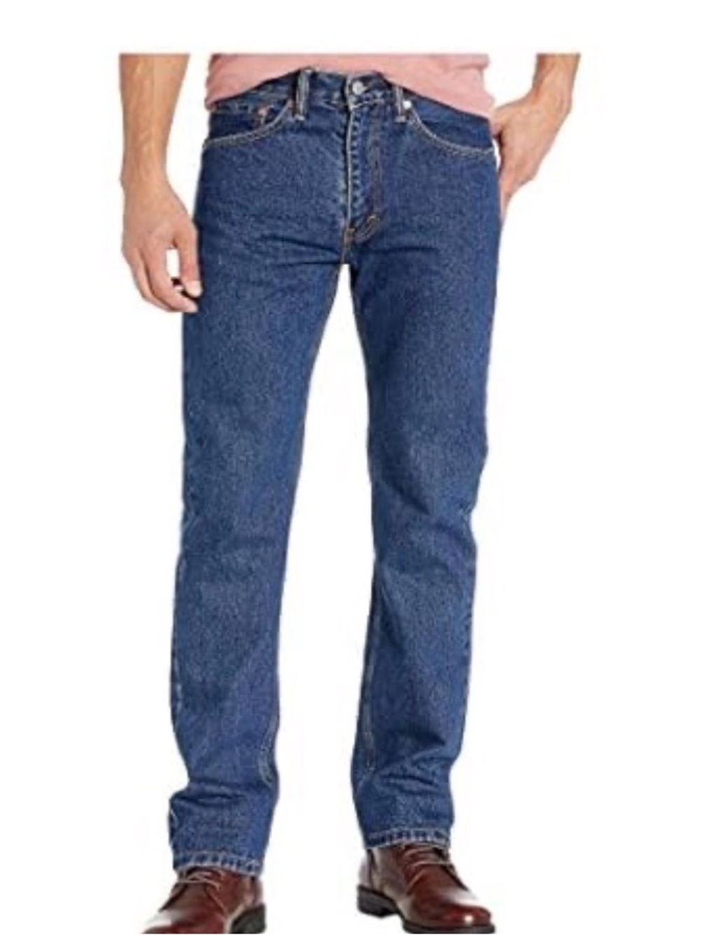 Levis Men's 505 Regular Fit Jeans Dark Stonewash 32 x 30 NEW SEALED!